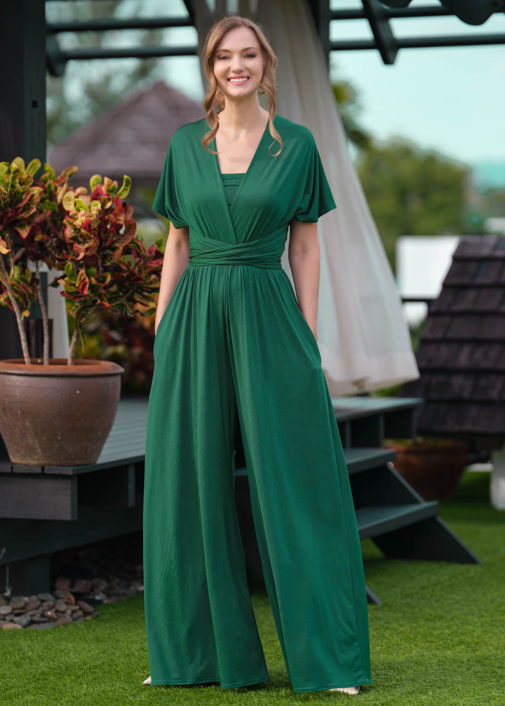 Emerald green infinity jumpsuit