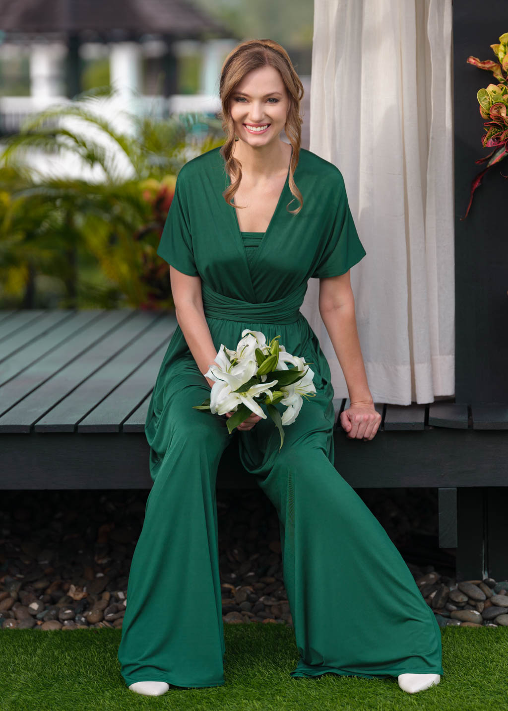 Emerald green infinity jumpsuit