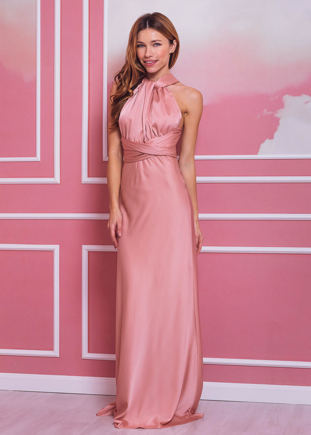 Blush pink infinity dress